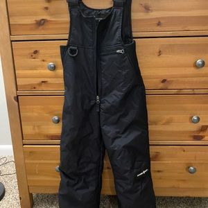 Kids black snow/ski overall pants Size 5